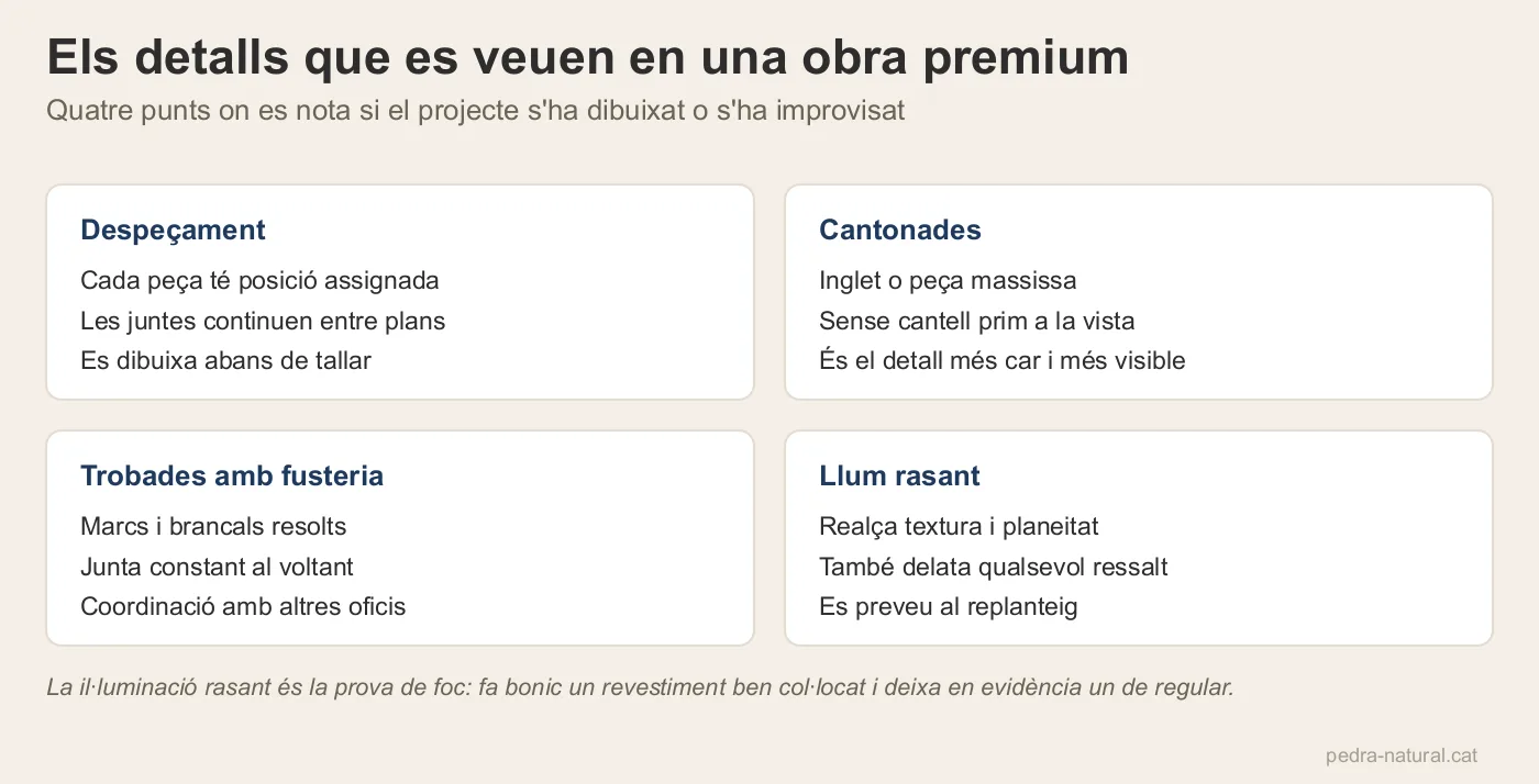 Quatre detalls que delaten si una obra premium s'ha dibuixat: despeçament, cantonades, trobades i llum
